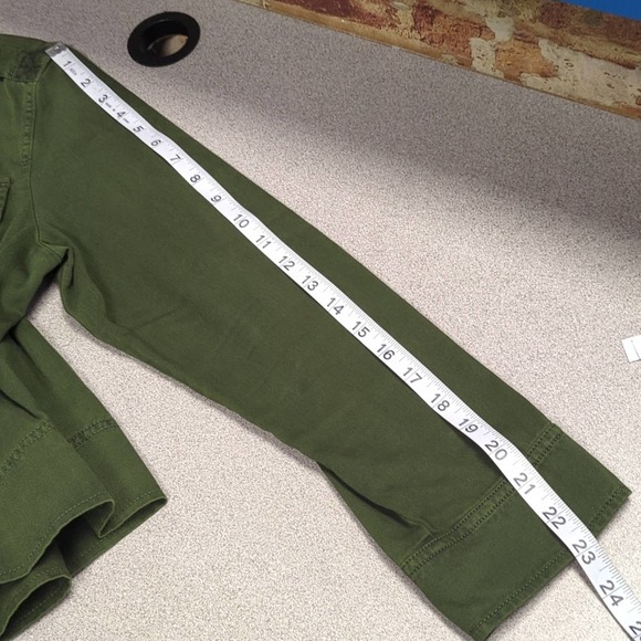 J. Crew Safari Shirt Jacket Small Green Garment Dyed 100% Cotton - Picture 8 of 8